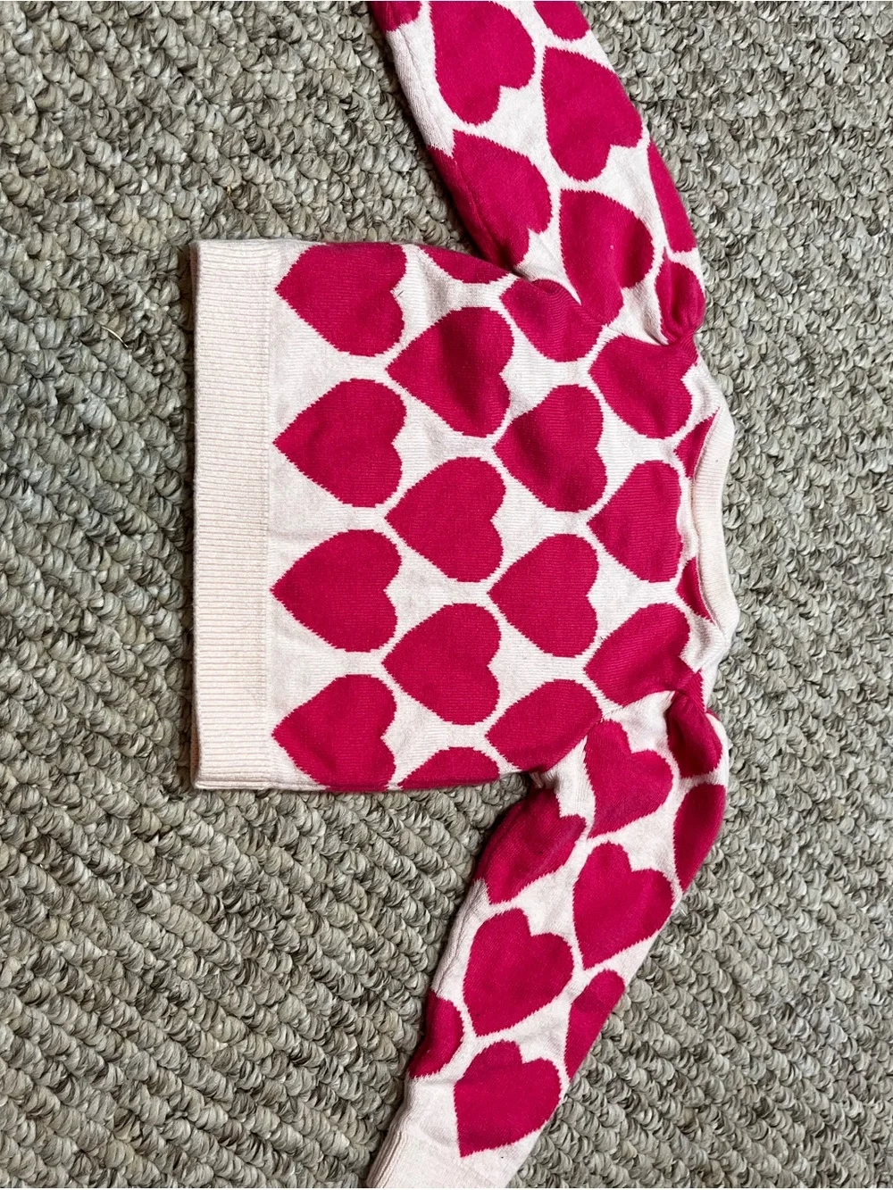 Janie and Jack Pink Heart Knit Sweater & Leggings Outfit Set 12-18M